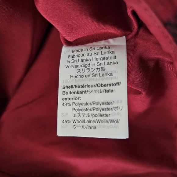 J Crew mini skirt in size 0 red buffalo check lined ruffle wool blend NWT - Picture 7 of 9